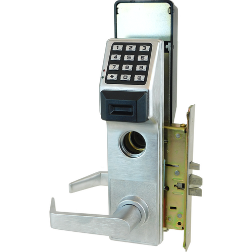 Alarm Lock PDL6600CRL/26D Networx Prox Reader Keypad Mortise Lock LH, Schlage C, 5000 Users, Satin Chrome