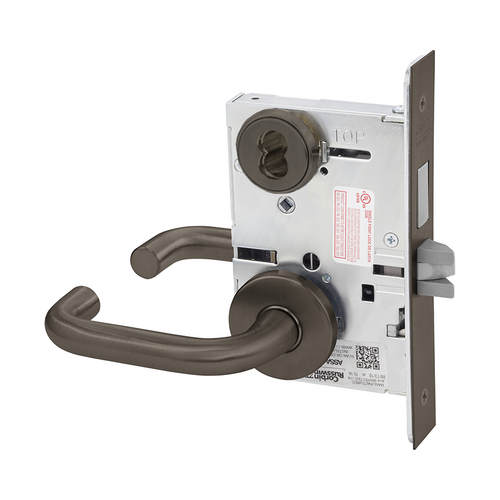 Corbin Russwin ML2065 LWA 613E CL6 V20 V01 Dormitory Mortise Lock with Deadbolt, Lustra Lever, LFIC Core, Oil Rubbed Bronze