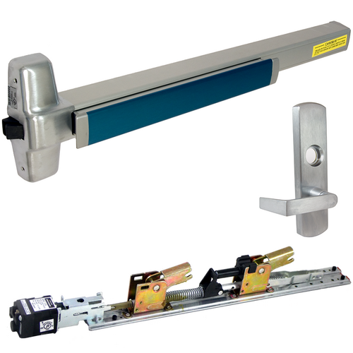 Von Duprin QELA-98L-NL-F-626-36-LHR 06 QEL Fire Rated Rim Exit Device, 996L-NL-06 Nightlatch, 36in, Satin Chrome