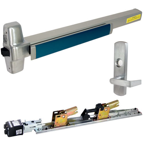 Von Duprin QELA-98L-NL-F-626-36-RHR 06 QEL Fire Rated Rim Exit Device, 996L-NL-06 Nightlatch, RHR, 36in, Grade 1, Satin Chrome
