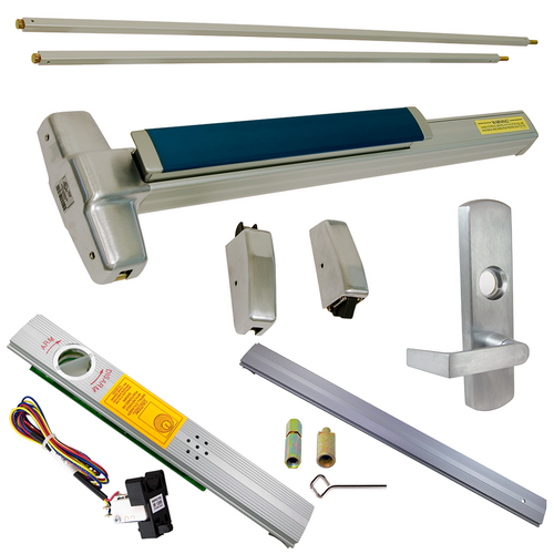 Von Duprin RX-9827L-626-36-LHR-06-ALK Alarmed Exit Device Kit with RX Switch 996L-06 Lever Trim, Satin Chrome