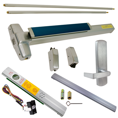 Von Duprin RX-9827L-BE-626-36-LHR-06-ALK Alarmed Exit Device Kit with 996L-BE-06 Lever Trim, Satin Chrome, Grade 1