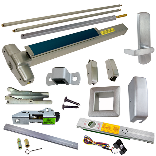 Von Duprin RX-9827L-DT-626-36-LBR-LHR-06-ALK Alarmed Exit Device Kit with Dummy Lever Trim, LHR, 36in x 84in, Satin Chrome