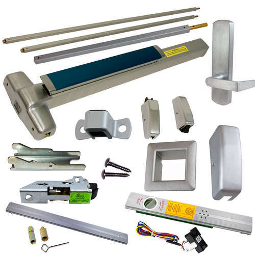 Von Duprin RX-9827L-DT-626-36-LBR-RHR-06-ALK Alarmed Exit Device Kit with Dummy Lever Trim, RHR, Satin Chrome, 36x84in
