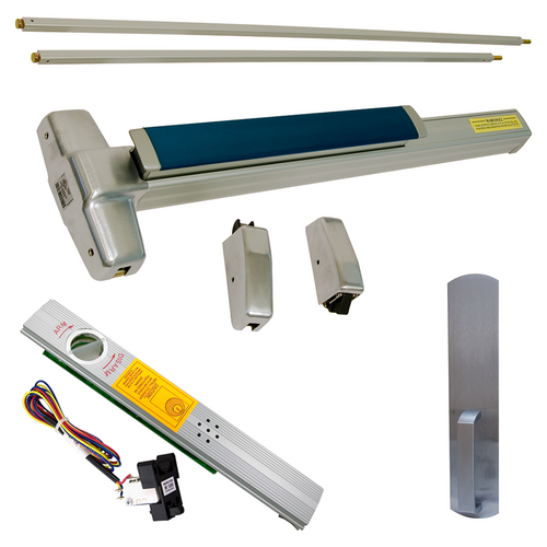 Von Duprin RX-9927DT-F-626-48-ALK Alarmed Exit Device Kit, Fire-Rated, RX Switch, SVR, 990DT Dummy Pull, Satin Chrome