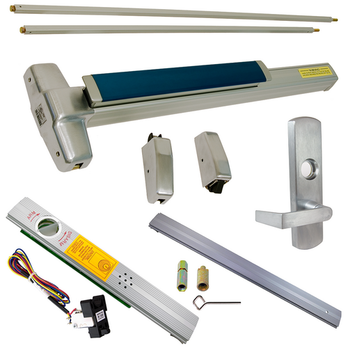Von Duprin RX-9927L-626-48-LHR-06-ALK Alarmed Exit Device Kit with RX Switch, SVR, 996L-06 Trim, Satin Chrome