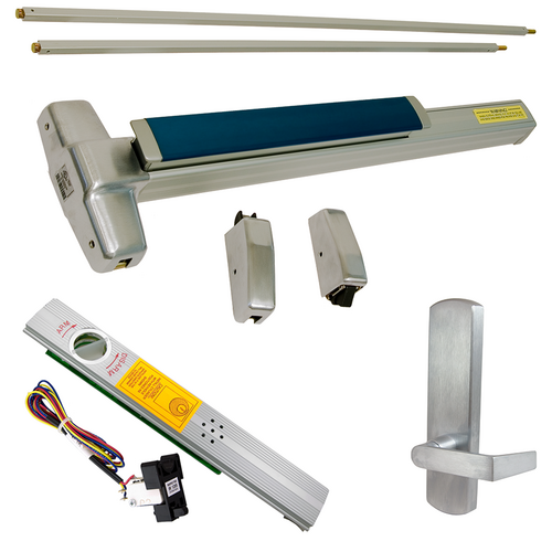 Von Duprin RX-9927L-BE-F-626-36-RHR-06-ALK Alarmed Fire-Rated Exit Device with RX Switch 996L-BE-06 Lever Trim, Satin Chrome
