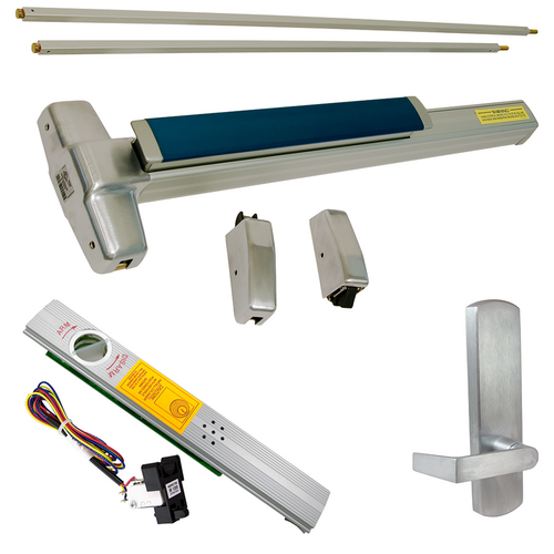 Von Duprin RX-9927L-BE-F-626-48-LHR-06-ALK Alarmed Exit Device Kit, Fire-Rated, RX Switch, SVR, 996L-BE-06 Trim, Satin Chrome