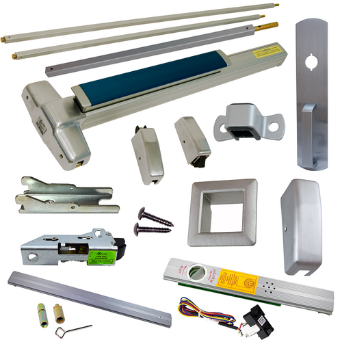 Von Duprin RX-9927NL-626-36-LBR-ALK Alarmed Exit Device Kit with 990NL Nightlatch Trim, Satin Chrome, Grade 1