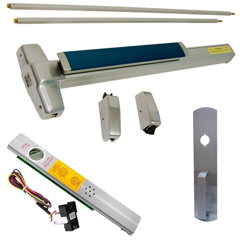 Von Duprin RX-9927NL-F-626-48-ALK Alarmed Exit Device Kit with Nightlatch Trim, Fire-Rated, Satin Chrome
