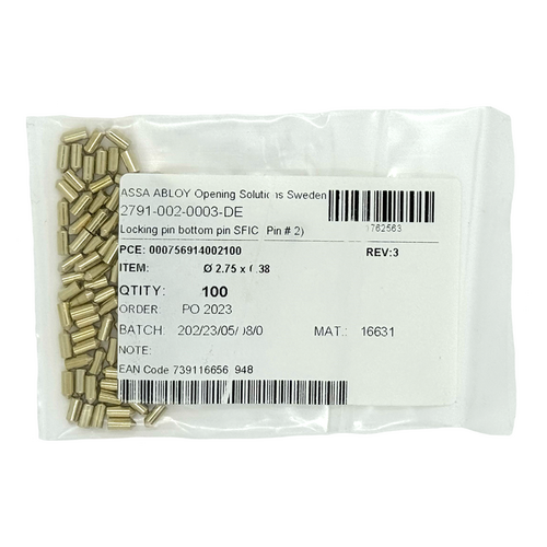 Assa Abloy 909002 SFIC Bottom Pin 2 100/Bag