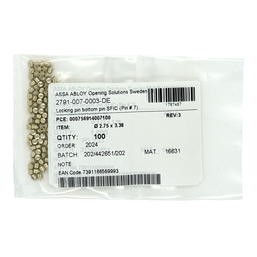 Assa Abloy 909007 SFIC Bottom Pin 7 100/Bag