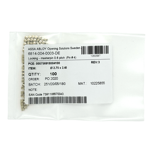 Assa Abloy 911004 SFIC Master Pin 4 100/Bag