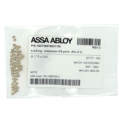 Assa Abloy 911001 SFIC Master Pin 1 100/Bag