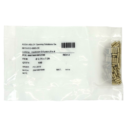 Assa Abloy 911012 SFIC Master Pin 12 100/Bag
