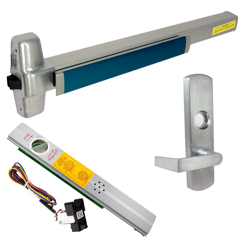 Von Duprin 98L-F-626-36-LHR 06 ALK Alarmed Fire Rated Rim Exit Device, 996L-06 Lever Trim, Satin Chrome