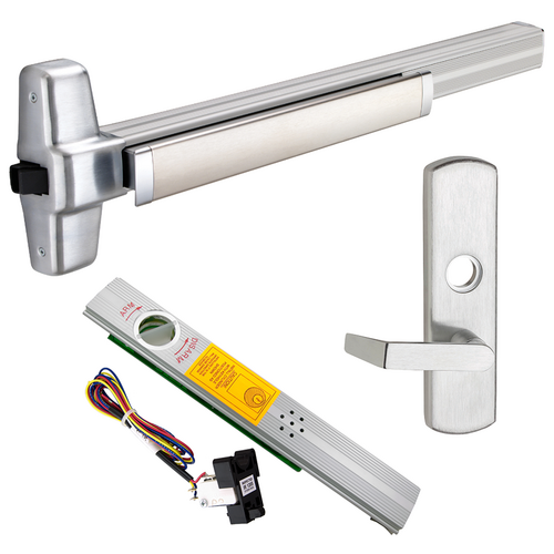 Von Duprin 99L-F-626-36-LHR 06 ALK Alarmed Fire Rated Rim Exit Device, 996L-06 Lever Trim, Satin Chrome