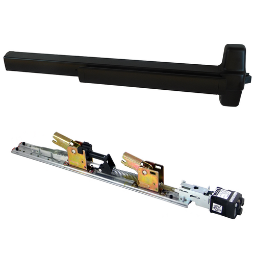 Von Duprin QELA-98EO-710-36 KIT - QEL Rim Exit Device, Exit Only No Trim, 36in, Grade 1, Dark Bronze