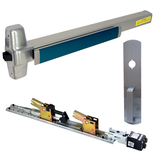 Von Duprin QELA-98NL-630-36 QEL Rim Exit Device 990NL Nightlatch Trim, 36in, Grade 1, Satin Stainless Steel