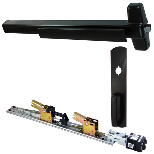 Von Duprin QELA-98NL-711-36 QEL Rim Exit Device 990NL Nightlatch Trim, 36in, Grade 1, Flat Black