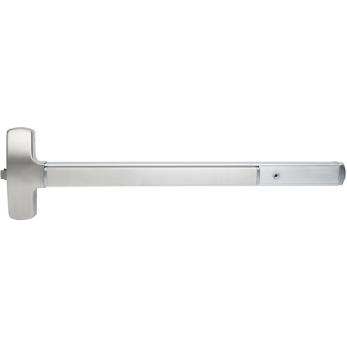 Falcon Lock F25R-EO-US26D-36 Fire Rated Rim Exit Device, 36in, Less Dogging, Grade 1, Satin Chrome