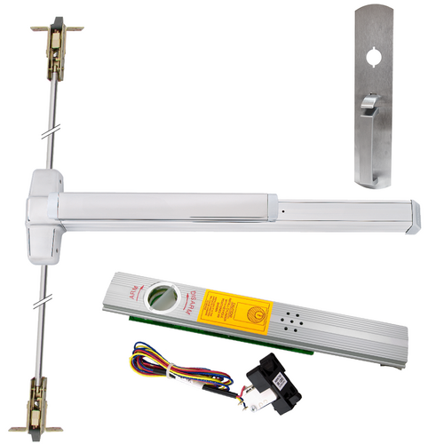 Von Duprin 9947TP-626-36 ALK Alarmed CVR Grooved Exit Device with 990TP Trim, 36in Adjustable, Grade 1, Satin Chrome
