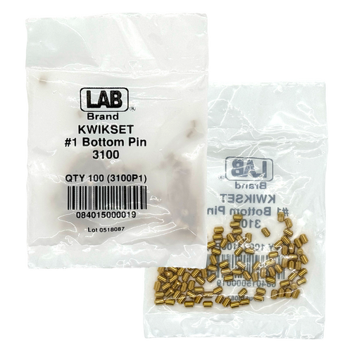LAB KWI3100 1 Kwikset Bottom Pins, Size .172, Polybag 100 Pins