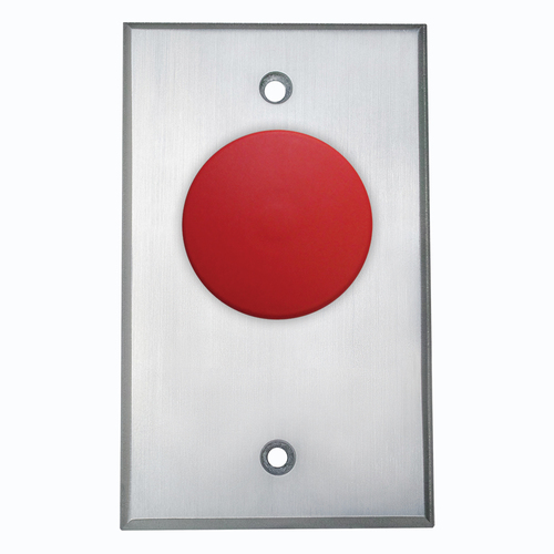 Camden CM-4000R 1-5/8 Mushroom Button Aluminum Red No Momentary