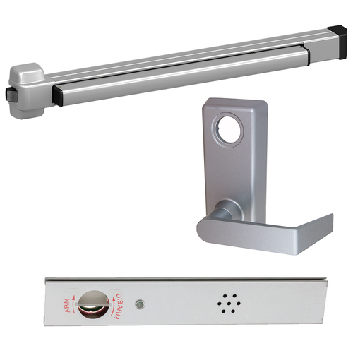 Von Duprin 22L-689-48 RHR ALK Alarmed Rim Exit Device, 230L Lever Trim, RHR, 48in, Grade 1, Powder-Coated Aluminum