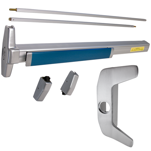 Von Duprin 3327A-NL-626-36 LHR Narrow Stile SVR Exit Device 386NL Nightlatch Trim, LHR, Satin Chrome