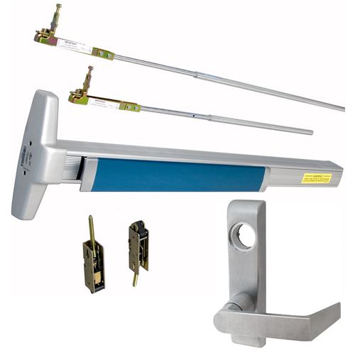Von Duprin 3347A-L-626-36-RHR-06 KIT - Narrow Stile CVR Concealed Vertical Rod Exit Device, Satin Chrome