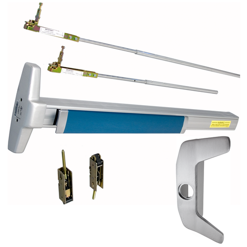 Von Duprin 3347A-NL-626-36-LHR Narrow Stile CVR Concealed Vertical Rod Exit Device with Nightlatch Trim