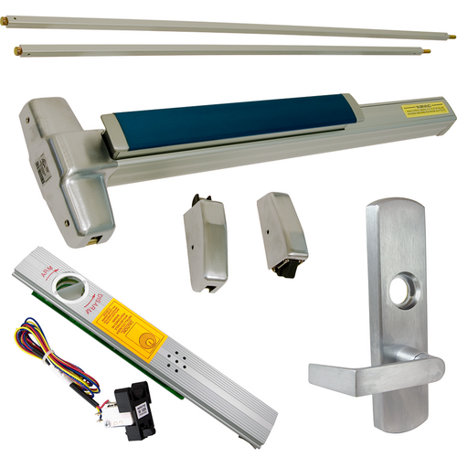 Von Duprin 9927L-F-626-36-LHR 06 ALK Alarmed SVR Grooved Exit Device with 996L-06 Lever Trim, Satin Chrome, Grade 1