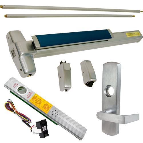 Von Duprin 9927L-F-626-36-RHR 06 ALK Alarmed SVR Grooved Exit Device with 996L-06 Lever Trim, Satin Chrome, Grade 1
