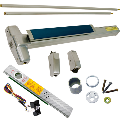 Von Duprin 9927NL-OP-F-626-48 ALK Alarmed Exit Device, Fire Rated, SVR, NL-OP Nightlatch, 48x84, Grade 1, Satin Chrome