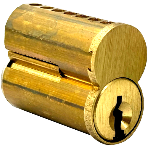 GMS IC7A4 7 Pin Small Format Interchangeable Core with Best A Keyway Satin Brass Finish