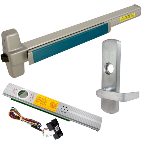 Von Duprin 99L-628-36-RHR 06 ALK Alarmed Rim Exit Device 996L-06 Lever Trim RHR 36in Grade 1 Anodized Aluminum
