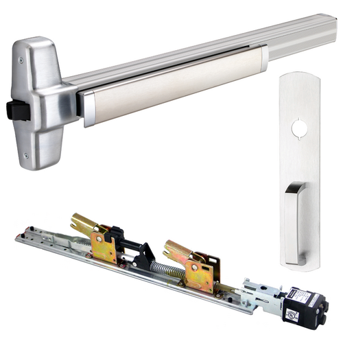 Von Duprin QELA-99NL-626-36 KIT - QEL Rim Exit Device 990NL Nightlatch Trim, 36in, Grade 1, Satin Chrome