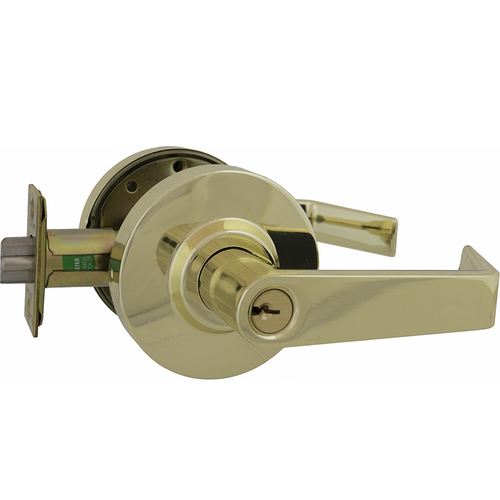Arrow Lock RLX17SR03-CS-2 3/4 BS Sierra Lever Classroom Lock, Schlage C Keyway, 2-3/4in Backset, Grade 2, Brass