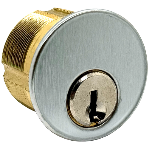 Dormakaba 7185-SX1-26D-KA2 1-1/8in Mortise Cylinder, 5-Pin, Schlage C-K, Keyed Alike, Satin Chrome