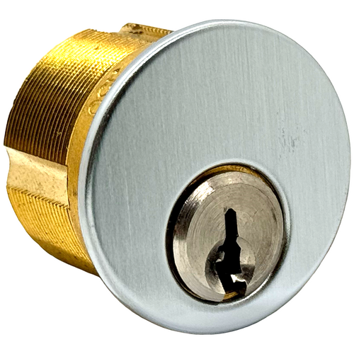 Dormakaba 7185-GC2-26D-KA2 1-1/8in Mortise Cylinder, 5-Pin, Sargent RA-RC Keyway, Keyed Alike, Satin Chrome