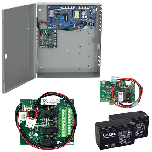 Schlage PS902-4R-BBK 2 Amp Power Supply Relay Board with Battery Backup, 12/24VDC Selectable