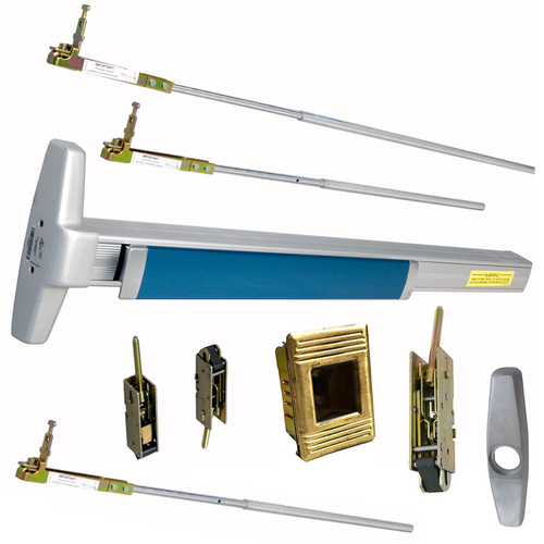 Von Duprin 3347A-NL-OP-626-36 LBR Narrow Stile CVR Concealed Vertical Rod Exit Device with Nightlatch Trim