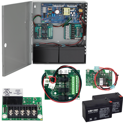 Von Duprin PS904-4R-FA-BB 4 Amp Power Supply Relay Board, Plug-in Fire Alarm, Battery Backup 12/24VDC