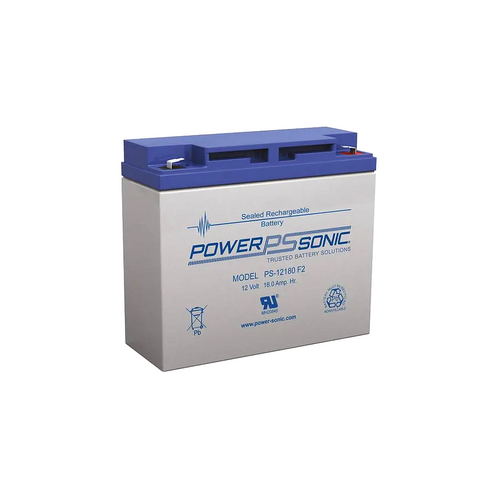 Power Sonic PS-12180 12 Volt 18.0AH Battery F2 Terminals