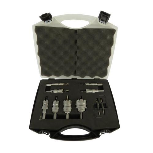 Drill America CTH5000 8-Piece Carbide Tipped Hole Cutter Set for Metal Abrasive Materials