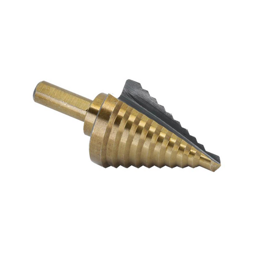 Drill America STE5 12 Step Drill Bit (1/4in - 1-3/8in x 1/8in) Black Gold, HSS (High Speed Steel)