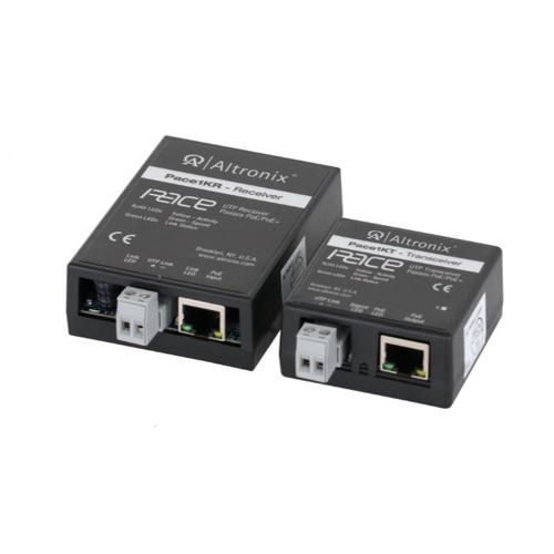 Altronix PACE1KRT Long Range Ethernet Adapter Kit, 1000m, 10Mbps, PoE/PoE+, Pace1KR Pace1KT