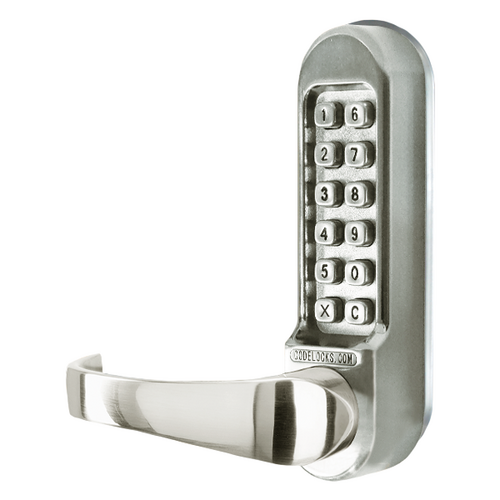 Codelocks CL535-BB-SS CL500 Heavy Duty Gate Lock, Cylindrical Lever, Mechanical-Digital Keypad