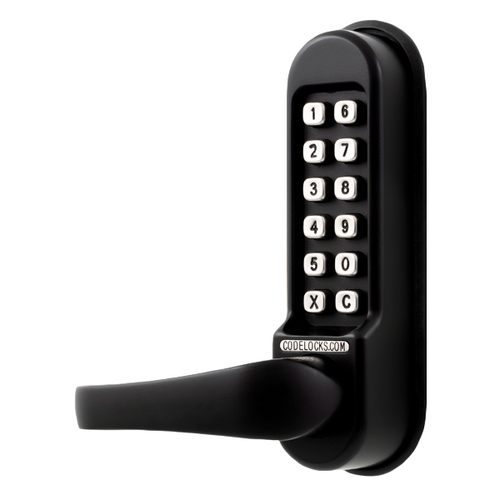 Codelocks CL535-BB-BK-MG CL500 Heavy Duty Gate Lock, Cylindrical Lever, Mechanical-Digital, Marine Grade